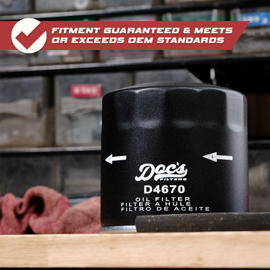 Doc's Filters Oil Filter Fitment Guaranteed and Meet or Exceed OEM Standards